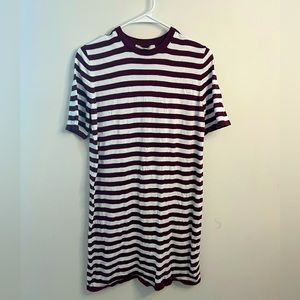 Michael Kors Short Sleeve Sweater Dress Size Medium - Red and White Stripes
